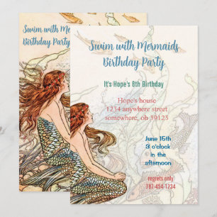 Under the Sea Invitation Mermaid Birthday Party