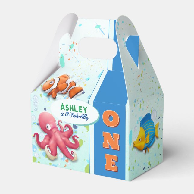 Under the Sea Kids Birthday Favor Box (Front Side)