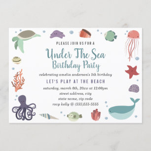Under The Sea Kids Birthday Invitation
