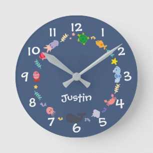 Under the Sea Kids Nursery Wall Clock