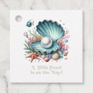 Under the Sea Little Pearl Baby Shower Favour Tags