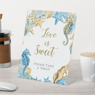 Under the Sea Love is Sweet Treat Pedestal Sign