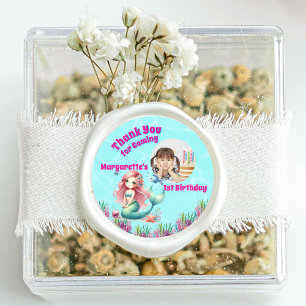 Under The Sea Magical Mermaid Girly Photo Classic Round Sticker