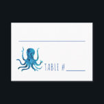 Under The Sea Marine Kids Marine Birthday Party Place Card<br><div class="desc">Under The Sea Marine Kids Marine Birthday Party Seating Cards. Write in name and table number for party guests. Coordinate with other nautical watercolor under the sea birthday party supplies. www.SamAnnDesigns.com</div>