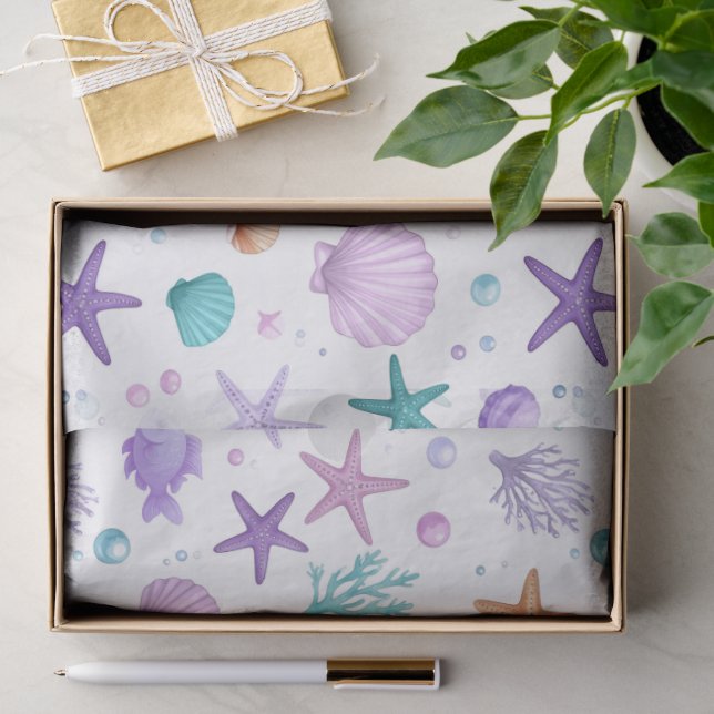 Under the Sea Marine Life Pattern ID1143 Tissue Paper (Gift)