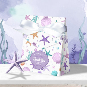 Under the Sea Marine Life Pattern Thank You ID1143 Favor Box