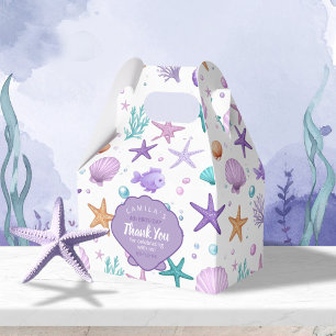 Under the Sea Marine Life Pattern Thank You ID1143 Favor Box