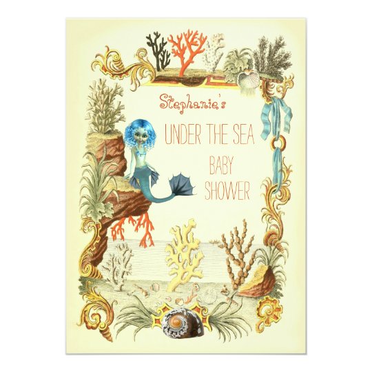 Under The Sea Mermaid Baby Shower Card