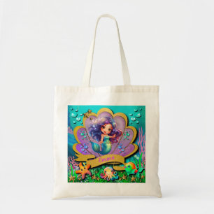 Under The Sea & Mermaid Birthday Girl Party Tote Bag