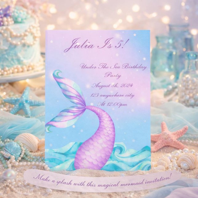 UNDER THE SEA MERMAID BIRTHDAY INVITATION (Creator Uploaded)