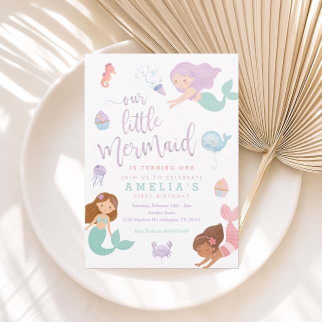 Under the Sea Mermaid Birthday Invitation (Creator Uploaded)