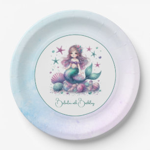 Under the Sea Mermaid Birthday Party Paper Plate