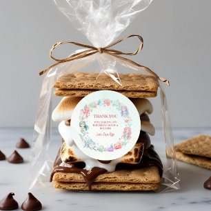 Under the Sea Mermaid Girls Birthday Party Classic Round Sticker