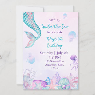 Under The Sea Mermaid Invitation