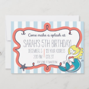 Under the Sea Mermaid Invitation
