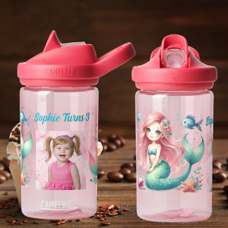 Under the Sea Mermaid Kids School Water Bottle