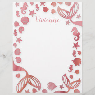 Under the Sea Mermaid Letterhead