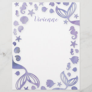 Under the Sea Mermaid Letterhead