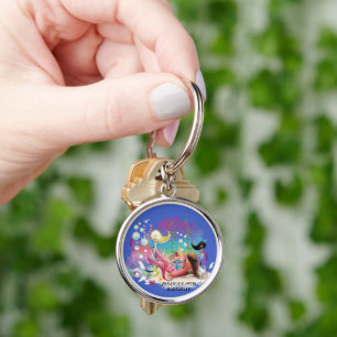 Under The Sea Mermaid Ocean Purple Turquoise Keychain