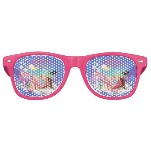 Under The Sea Mermaid Ocean Purple Turquoise Retro Sunglasses