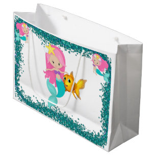 Under the Sea Mermaid Party Large Gift Bag