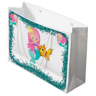 Under the Sea Mermaid Party Large Gift Bag