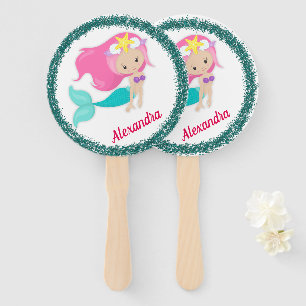 Under the Sea Mermaid Party Personalized Hand Fan