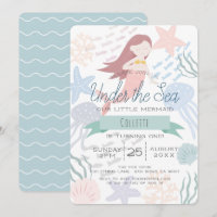 Under the Sea Mermaid Sea Green 1st Birthday