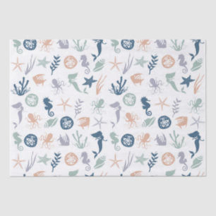Under the Sea Mermaid Seahorse Starfish  Tissue Paper