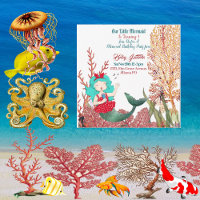  Under The Sea Mermaid Singing Coral Reef Birthday