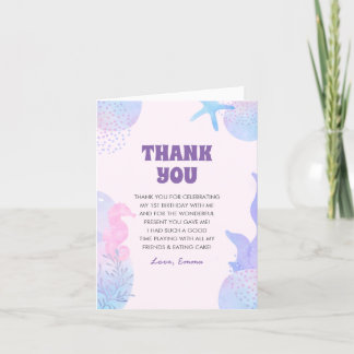 Under the Sea Mermaid  Thank You Card