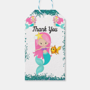 Under the Sea Mermaid Thank You Gift Tags