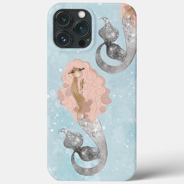 Under the Sea Mermaids with Pink Hair Case-Mate iPhone Case (Back)