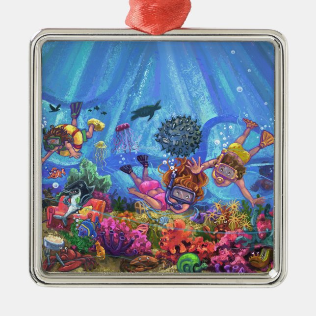 Under the Sea Metal Ornament (Front)