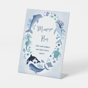 Under the Sea Mimosa Bar Pedestal Sign