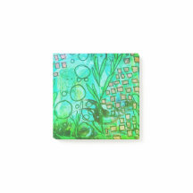 Under the Sea Mixed Media Painting Post It Notes