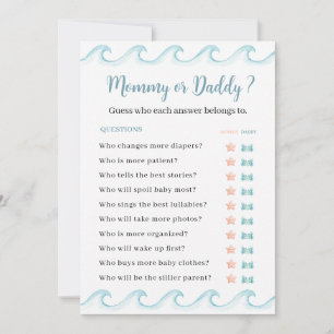 Under the Sea Mommy or Daddy Game Baby Shower Invitation