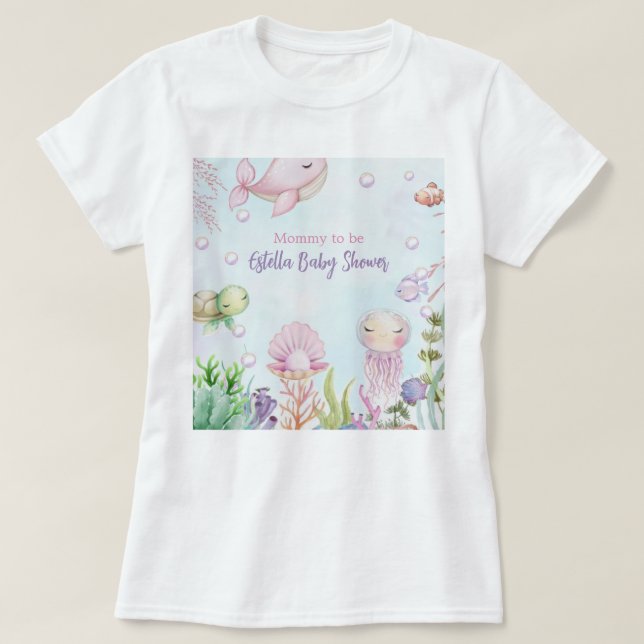 Under the Sea Mommy to Be Shirt (Design Front)