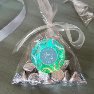 Under The Sea Nautical Baby Shower Classic Round Sticker