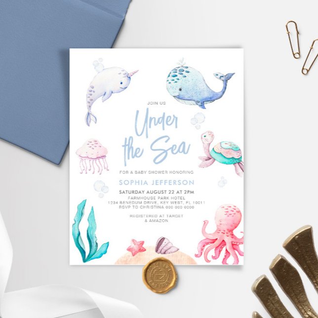 Under the Sea Nautical Baby Shower Invitation (Creator Uploaded)