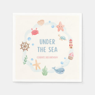 Under the Sea Nautical Birthday Paper Napkins
