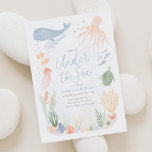 Under the Sea Ocean Animals Birthday Invitation<br><div class="desc">Celebrate your little one's special day with this under the sea themed birthday invitation,  featuring watercolor sea life of all sorts!</div>