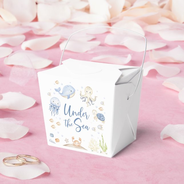 Under the Sea Ocean Animals Birthday Party Favor Box (Wedding)