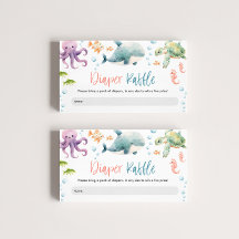 Under the Sea Ocean Baby Shower Diaper Raffle