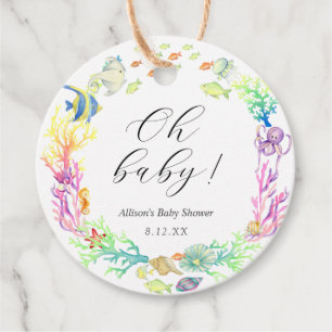 Under the Sea Ocean Baby Shower Favour Tags