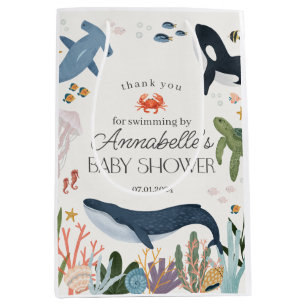 Under the Sea Ocean Baby Shower Favours Medium Gift Bag
