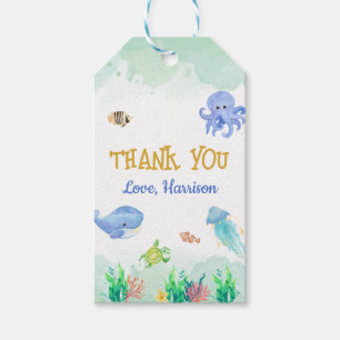 Under the Sea ocean Birthday party favour Gift Tags