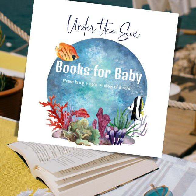 Under the Sea Ocean Fish Game Book for Baby Shower Enclosure Card (Creator Uploaded)