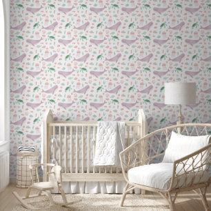 Under the Sea Ocean Girls Nursery Kids Room Wallpaper