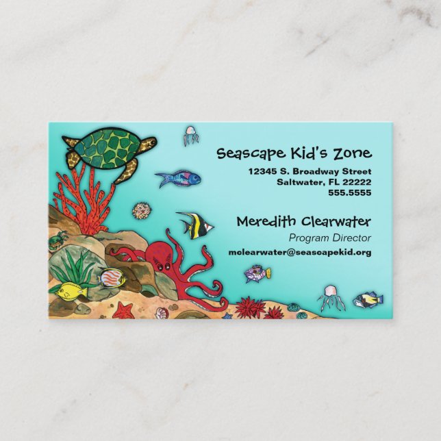 Under the Sea- Ocean Life Profile Card (Front)